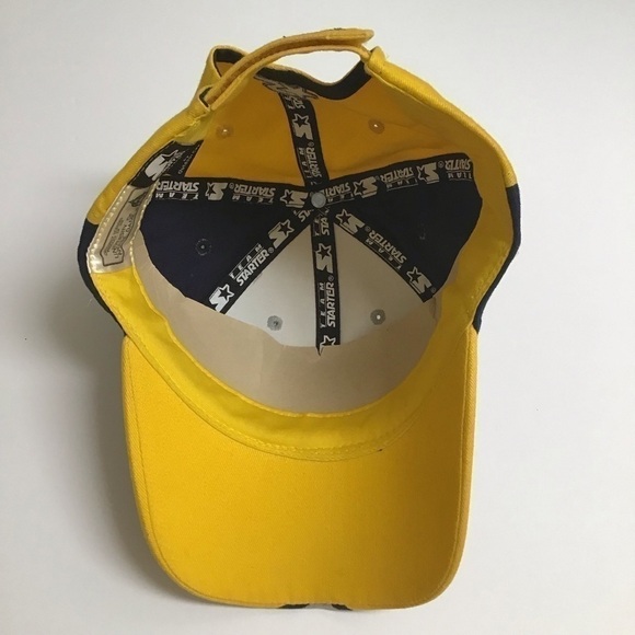 NEW Notre Dame Irish Football Hat Cap Starter Licensed Adjusts Navy Gray Gold - Picture 4 of 13